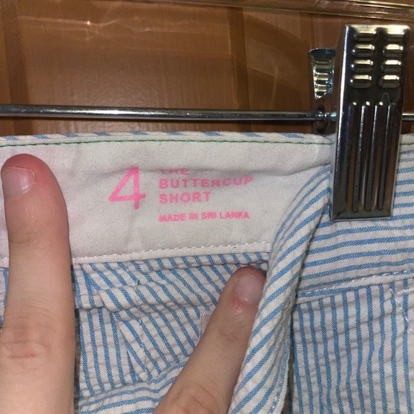 Blue & White Lilly Pulitzer Seersucker Shorts - Picture 2 of 3